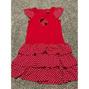 K2 Gymboree Girls Red Polka Dot Ladybug Ruffle Dress - Size 8 Kids